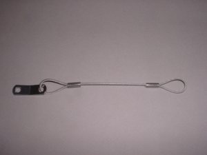 Loop/Loop/Tab Stainless Steel Cable Lanyard